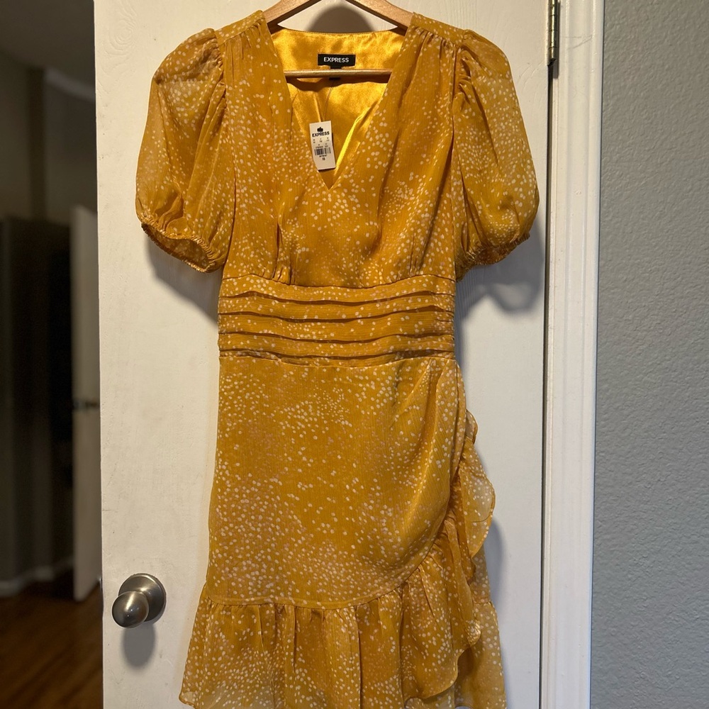 Express Mustard Yellow Women's Dress